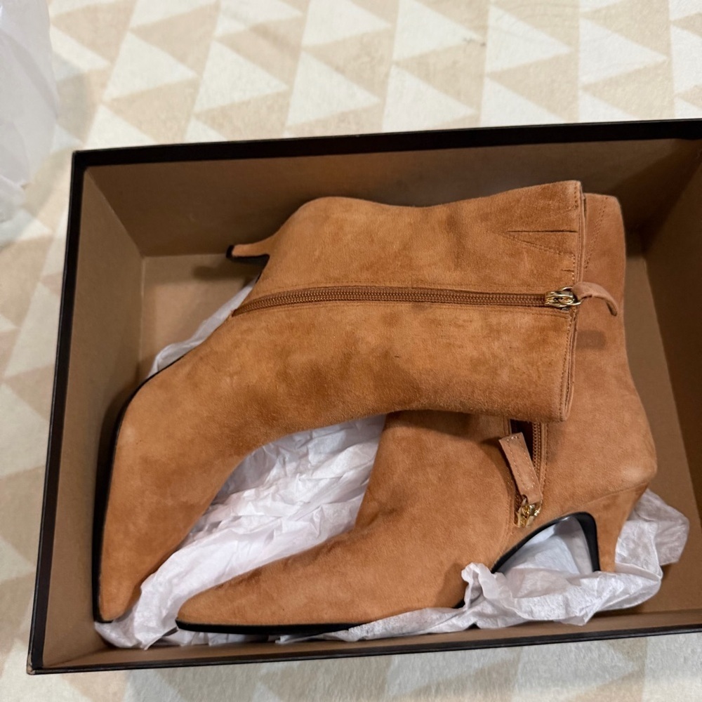 J crew blonde espresso New Stevie ankle boots in suede - Picture 9 of 9